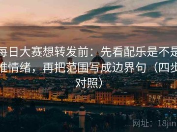 每日大赛想转发前：先看配乐是不是推情绪，再把范围写成边界句（四步对照）