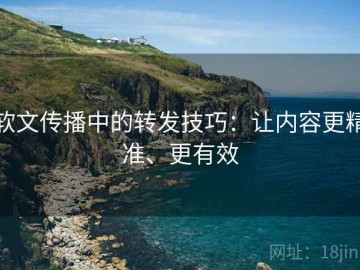软文传播中的转发技巧：让内容更精准、更有效