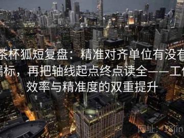 茶杯狐短复盘：精准对齐单位有没有漏标，再把轴线起点终点读全——工作效率与精准度的双重提升