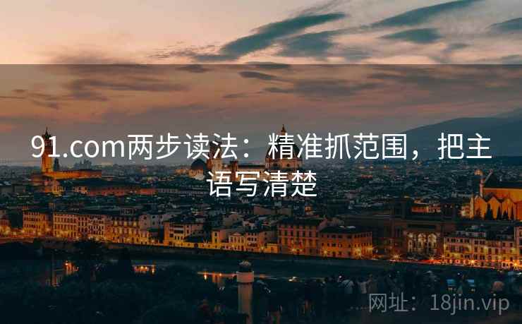 91.com两步读法：精准抓范围，把主语写清楚