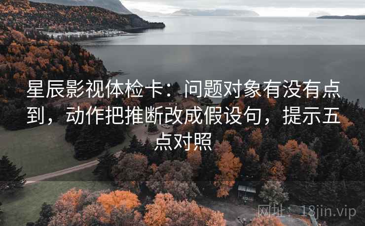 星辰影视体检卡：问题对象有没有点到，动作把推断改成假设句，提示五点对照