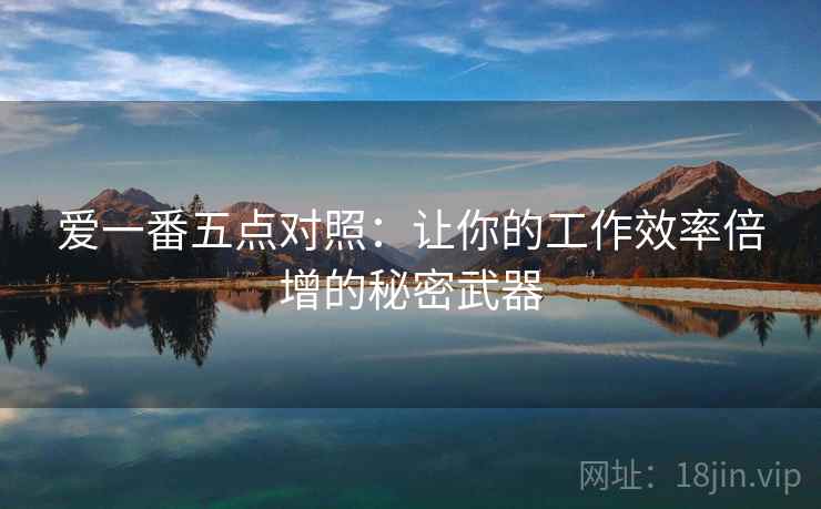 爱一番五点对照：让你的工作效率倍增的秘密武器