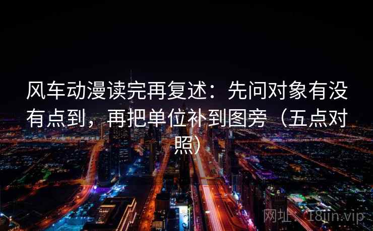 风车动漫读完再复述：先问对象有没有点到，再把单位补到图旁（五点对照）