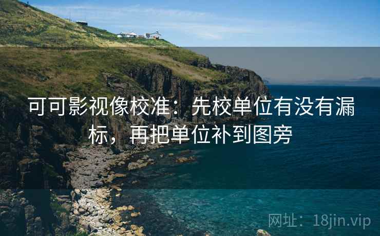 可可影视像校准：先校单位有没有漏标，再把单位补到图旁